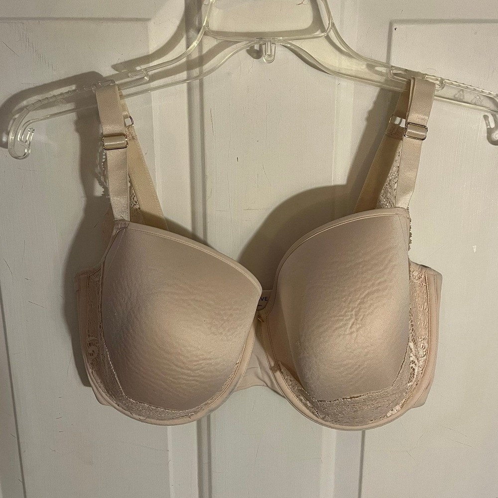 ThirdLove NWOT $78 Women's Cream 24/7 Lace Detail T-Shirt Underwired Bra in 34H